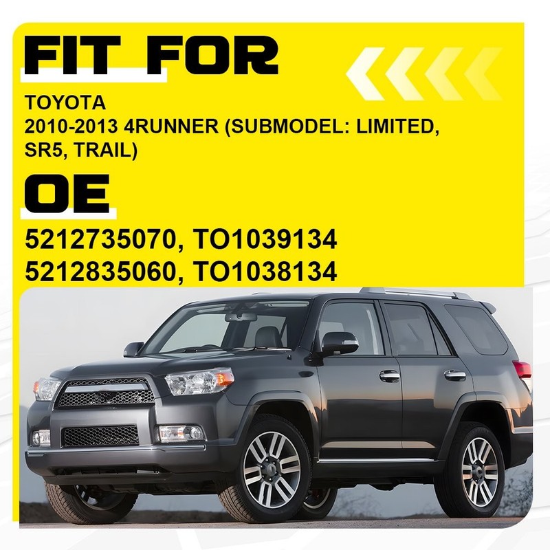 Pair Chrome Fog Light Cover Bezel For Toyota 4Runner 2010-2013 Driver Passenger gallery