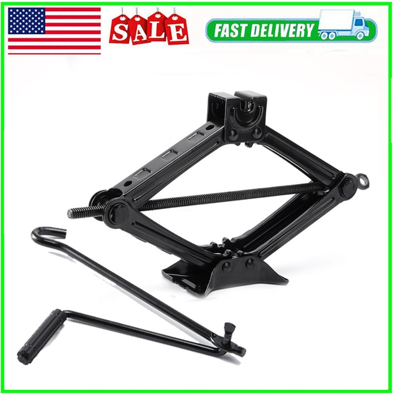 Heavy Duty 2 Ton Scissor Jack +Handle For Car Van Auto Garage Tire Change Quick