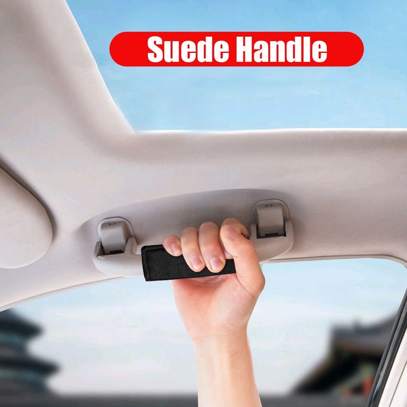 Black Car Door Handle Cover Roof Handrail Armrest Handle Protector Accessories gallery