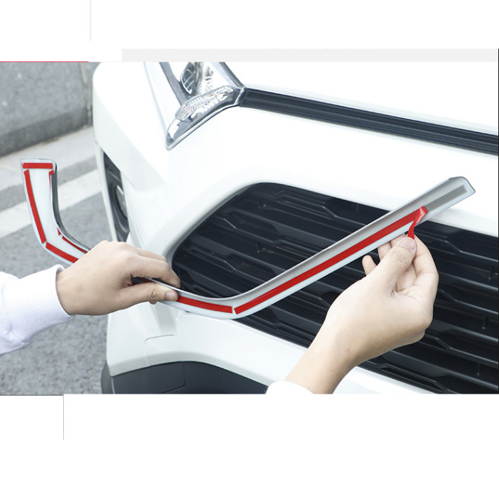 For Toyota RAV4 2019-2024 Black Front Center Mesh Grille Grill Strip Cover 2pcs gallery