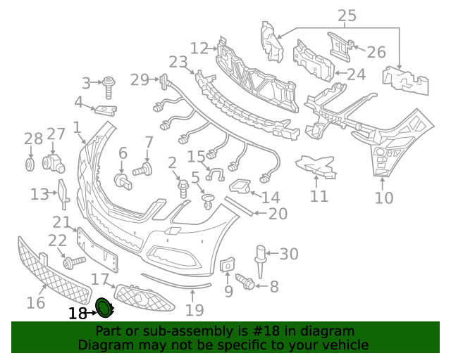 Genuine Mercedes-Benz Fog Light Trim 212-885-15-74 gallery