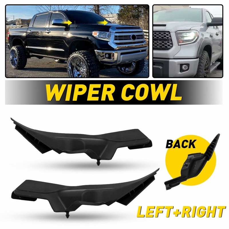 For 14-21 Toyota Tundra/14-19 Sequoia Front Wiper Side Cowl Extension Cover Trim