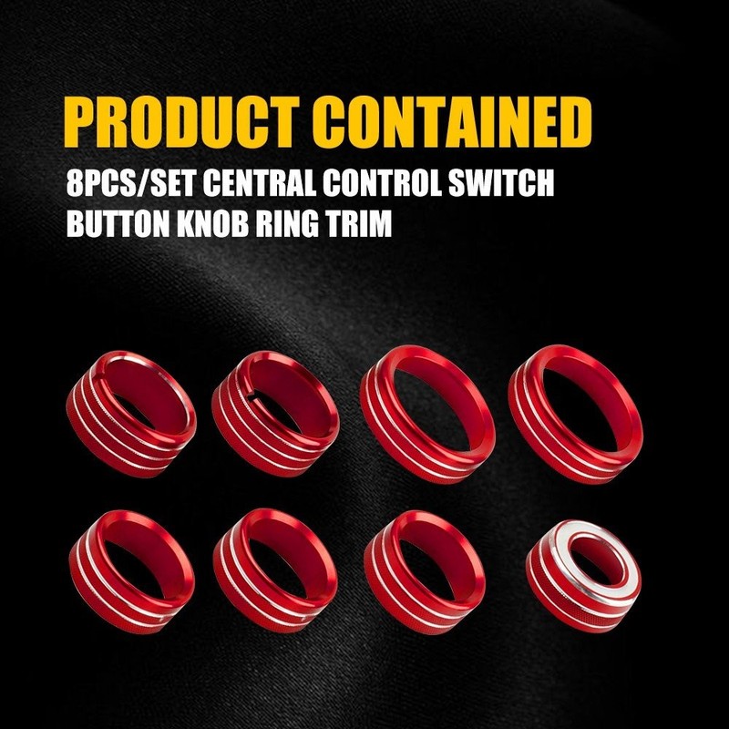 Center Console Switch Knob Cover Decor Bezels Trim for Chevy Silverado 14-18 EW gallery