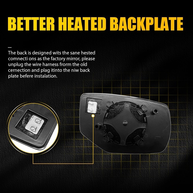 Mirror Glass with Base fits 2013-2017 Honda Accord Heated Left or Right Side gallery