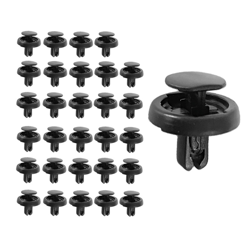 30Pcs Black Splash Shield-Front Clip Retainer For Toyota Camry Nylon Push-Type gallery