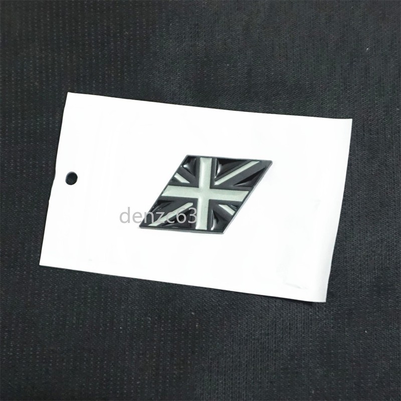 3x Black Matte UK Flag Gray Metal Union Jack Decal Badge Emblem Sticker Motor V8 gallery