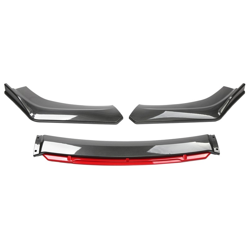 For Honda Accord 2016-2017 Front Bumper Lip Splitter Spoiler Carbon Fiber + Red gallery