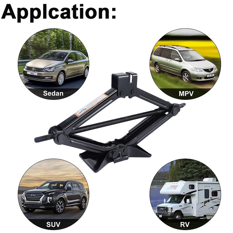 Heavy Duty 2 Ton Scissor Jack +Handle For Car Van Auto Garage Tire Change Quick gallery