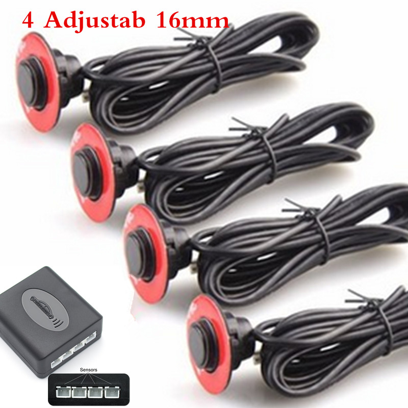 16mm Flat Hidden Parking Sensor Reverse Backup Radar Kit Rainproof Accessories