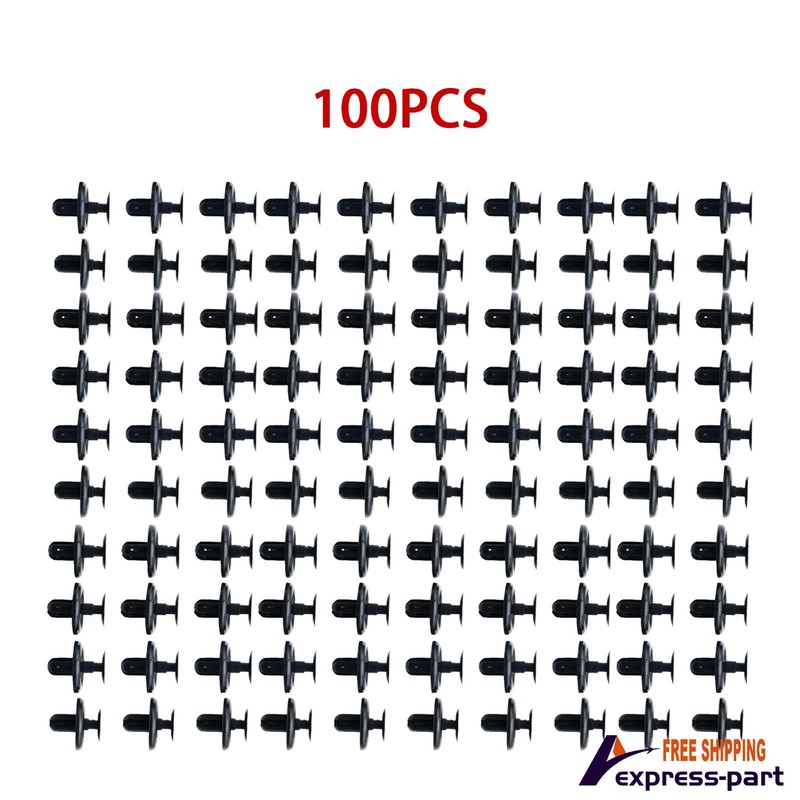For Toyota Pontiac 100PCS Bumper Clips Fastener Fender Push Plastic Rivet 713014