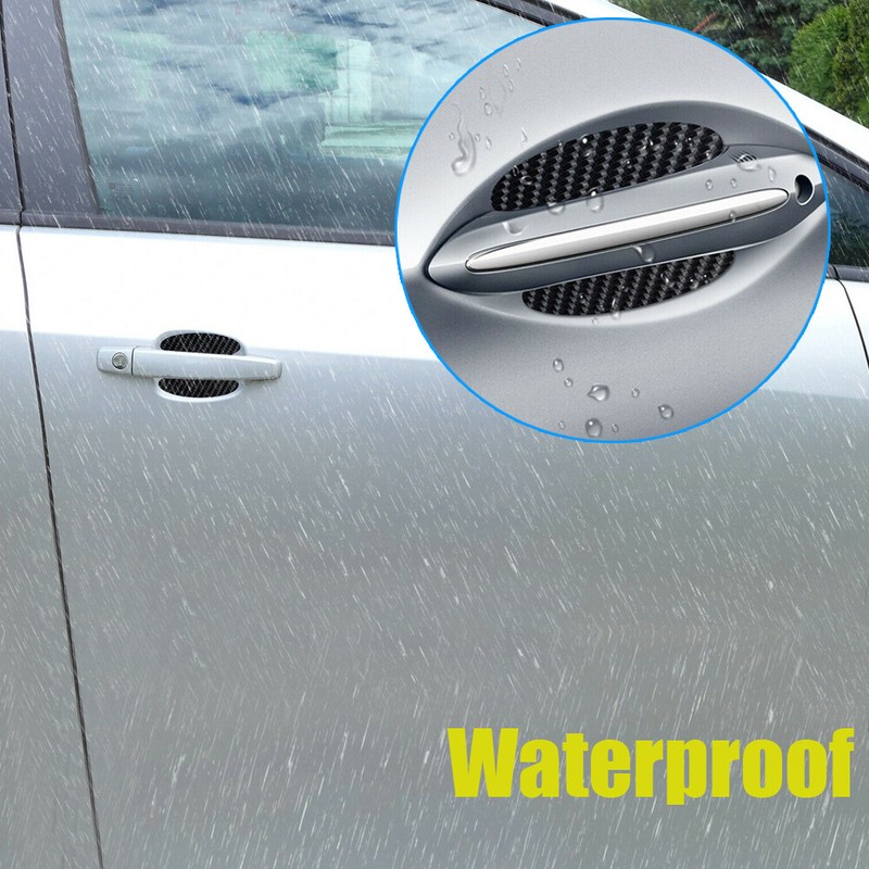 Carbon Fiber Car Door Handle Film Protector Anti-Scratch Sticker Car Accessories gallery