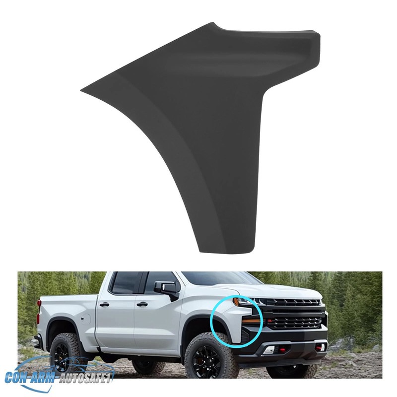 For 2019-2022 Chevy Silverado 1500 Front Bumper End Cap Extension Right Side