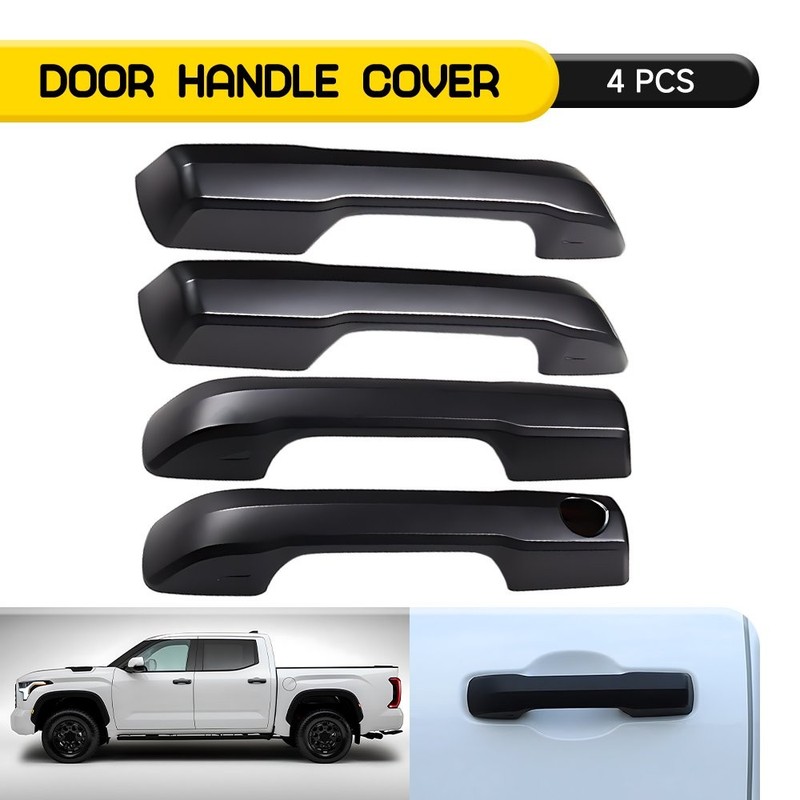 For 2022 2023 2024 Toyota Tundra 4Pcs/Set Matte Black Exterior Door Handle Cover
