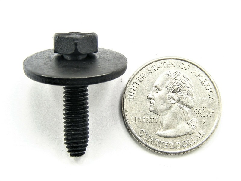 DODGE TRUCK Body Bolts- M6-1.0 x 25mm Long- 10mm Hex- 24mm Washer- 20 bolts #163 gallery