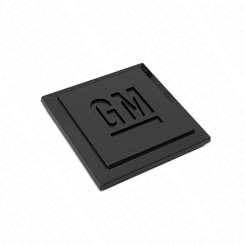 GM Logo Mark of Excellence 1.25" Fender Door Nameplate Emblem Badge Gloss Black gallery