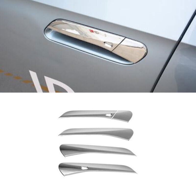 5X ABS Chrome Exterior Side Door Handle Cover Trim For Volkswagen Id.4 2021-2025