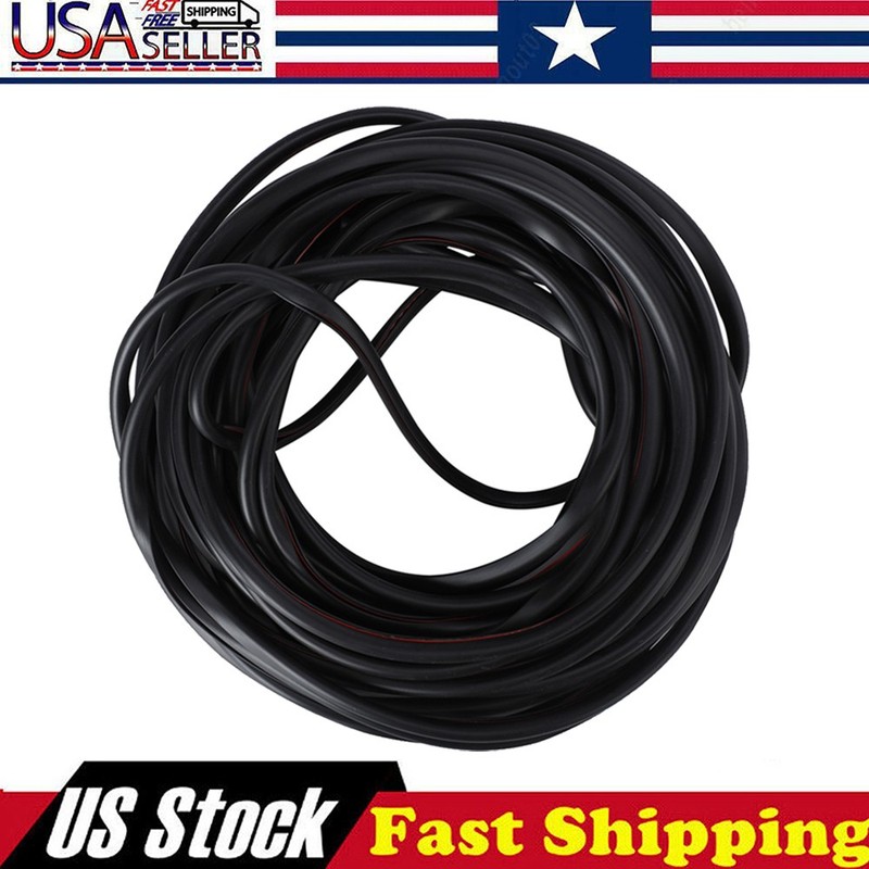 New 32ft U-shaped Door Bead Rubber Protector 10m Black Replacement