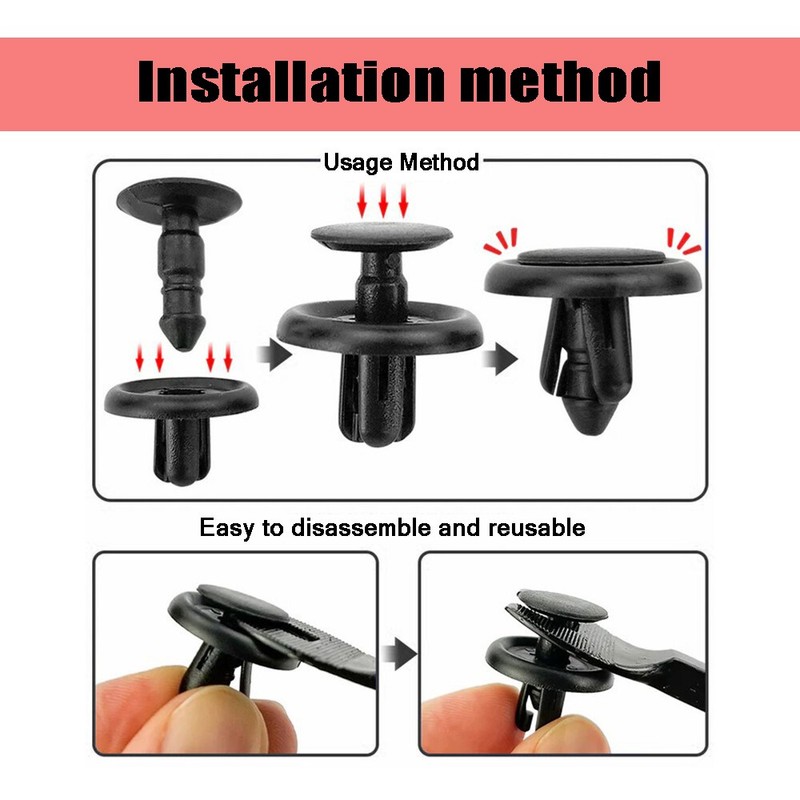50Pcs Engine Splash Shield Fender Bumper Screw Clips Rivet Fastener For Toyota gallery