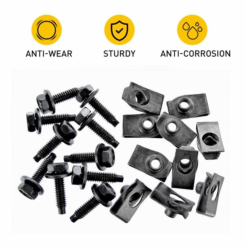 20-200PCS For Truck Body Bolts&U-nut Clips-M8-1.25 x 30mm-13mm Hex- (10ea)-#155 gallery