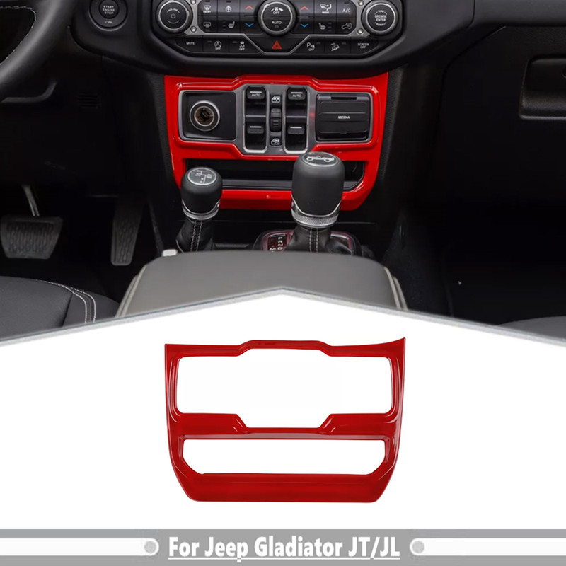 For Jeep Gladiator JT/JL 2018-2025 Red Window Control Switch Button Cover Trim