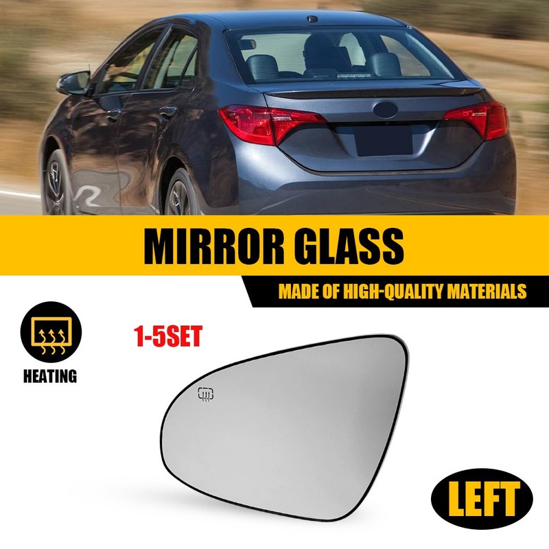 1-5x LH Heated Mirror Glass Fit 2014-2019 Toyota Corolla Driver Side 87961-02F30
