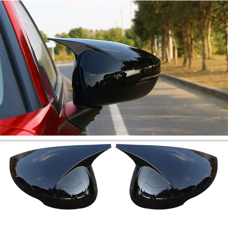 ABS Gloss Black OX Horn Rearview Mirror Cover Trim For Honda Civic Sedan 22-2024 gallery