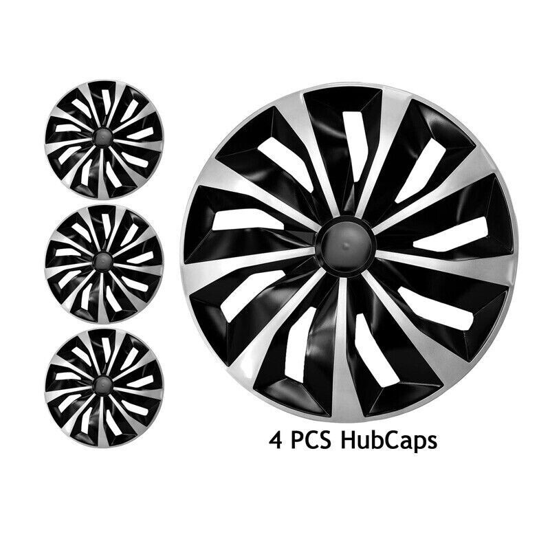 15" Set of 4 Wheel Covers Full Rim Snap On Hubcaps for R15 Tire & Steel Rim gallery