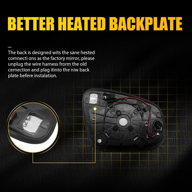 Left Side Mirror Glass Heated Blind Spot for 19-24 Toyota RAV4 RAV4 Hybrid 1-10X gallery