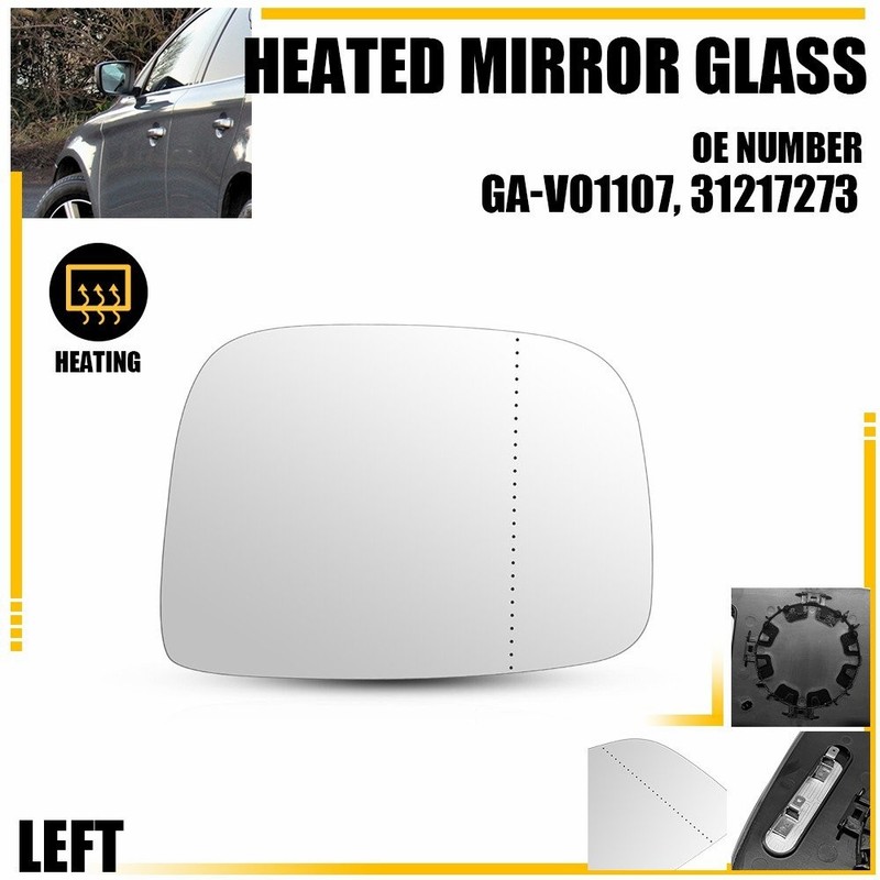 Fit For Volvo XC60 2010-2017 Mirror Glass Right Left Side Heated w/Backing Plate