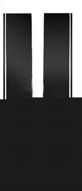 Black Racing Car Sports Stripe Sticker Vinyl Decals Car-Styling For Hood Bonnet