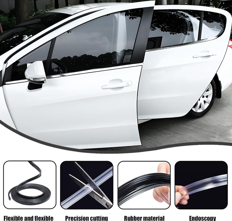 16.4ft (5m) Car Door Edge Guards Black – U-Shaped, Rubber Seal, Free Shipping gallery