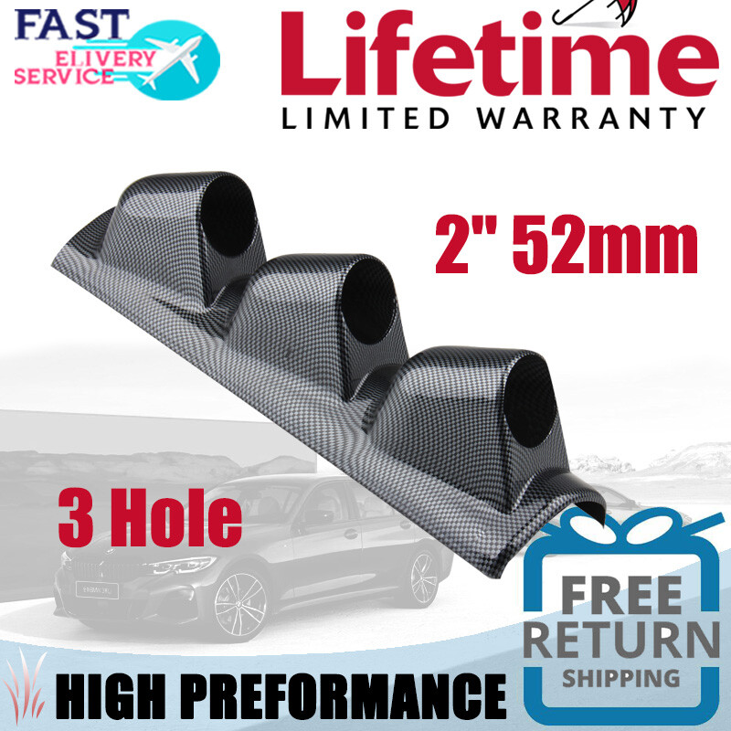 New 2″ 52mm Racing Pod Pillar Left Hand Triple 3 Hole Meter Mount Gauge Holder