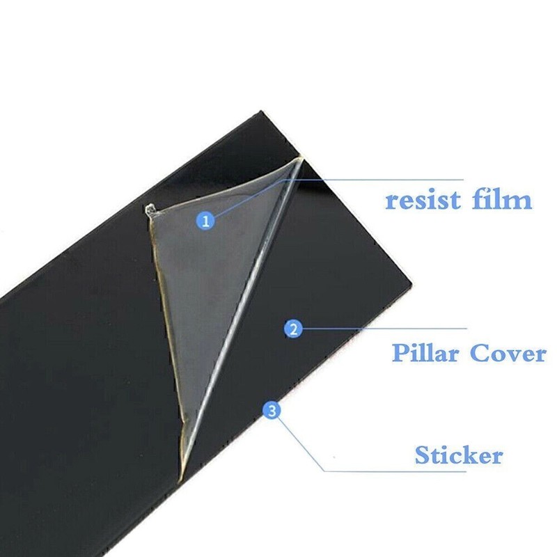 Door Trim Pillar Posts Cover Glossy Black FIT FOR VW Jetta 2019-2021 (6 Pcs/Set) gallery