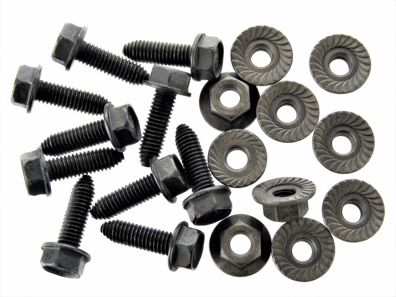 Datsun Body Bolts & Nuts- M6-1.0 x 20mm Long – 10mm Hex- 20pcs (10ea)- #127
