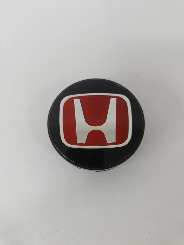 US6 for 58mm HONDA CIVIC FIT Set of 4 JDM Red H Wheel Center Caps Hubs Cover Cap gallery