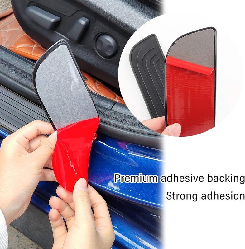 4pcs PVC Soft Rubber For BMW Car SUV Door Scuff Sill Cover Panel Protectors gallery
