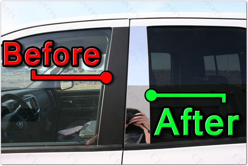 CHROME Pillar Posts for Saturn Ion 03-07 (4dr) 6pc Set Door Trim Mirrored Cover gallery