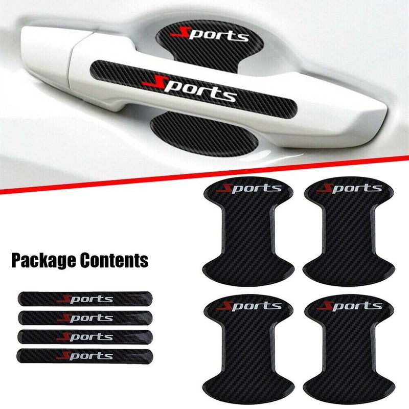 Black Invisible Car Door Handle Films Scratch Protector Sticker Car Accessories