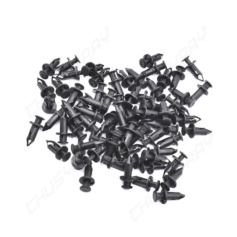 120 Pcs Bumper Clips 10mm Hood Fender Push Rivets Retainer Fasteners for Honda gallery