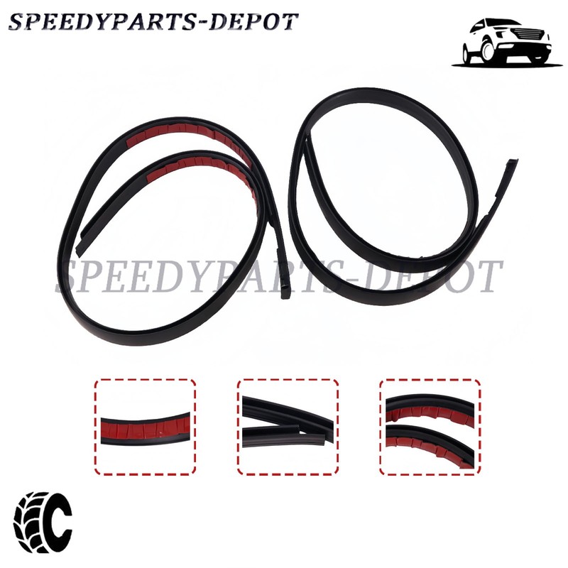 Left Right Outer Roof Drip Molding Strip Trim Fits 16-23 Toyota Tacoma Pickup