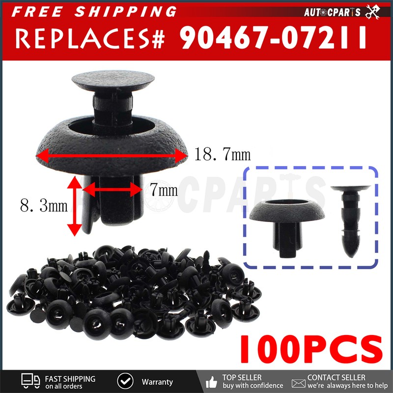 For 2010-2018 Lexus RX350 RX450H Plastic Engine Cover Clips 100pcs New