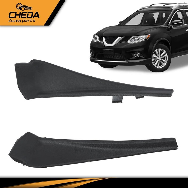 Front Windshield Wiper Side Cowl Extension Cover Fit For 2014-2020 Nissan Rogue gallery