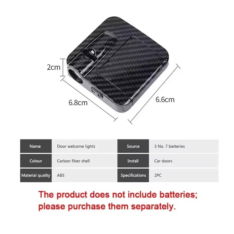 1Pair Wireless Car Angel Wings Door LED Welcome Courtesy Shadow Projector Light gallery