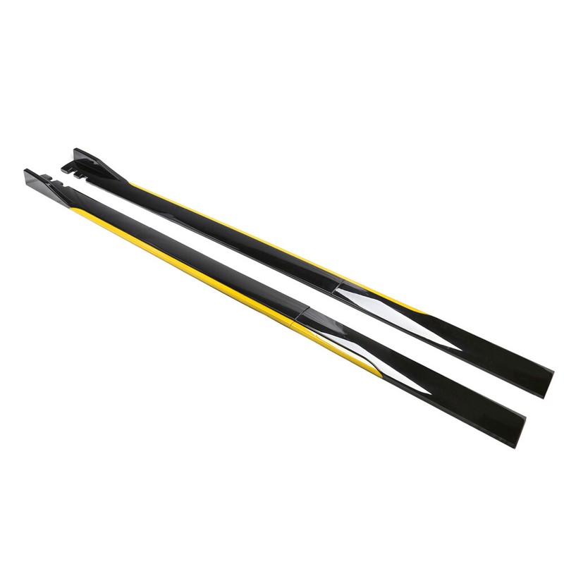 For Volkswagen CC 86" Side Skirt Extension Rocker Panel Splitter yellow border gallery