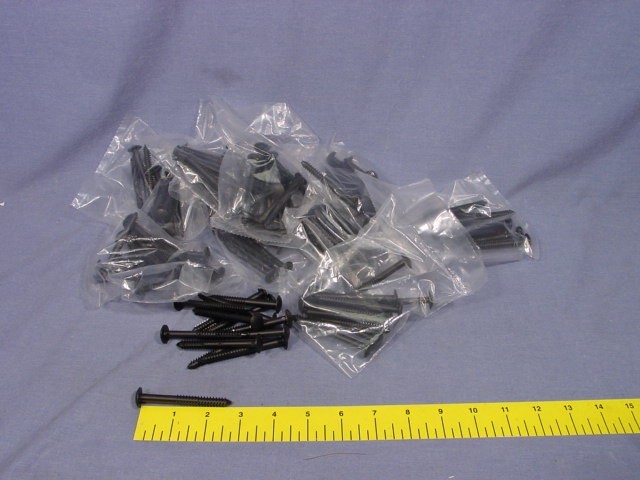 Lot of 130 Plastic Retainer Push Pins; Black; 70mm 2-3/4″ Long