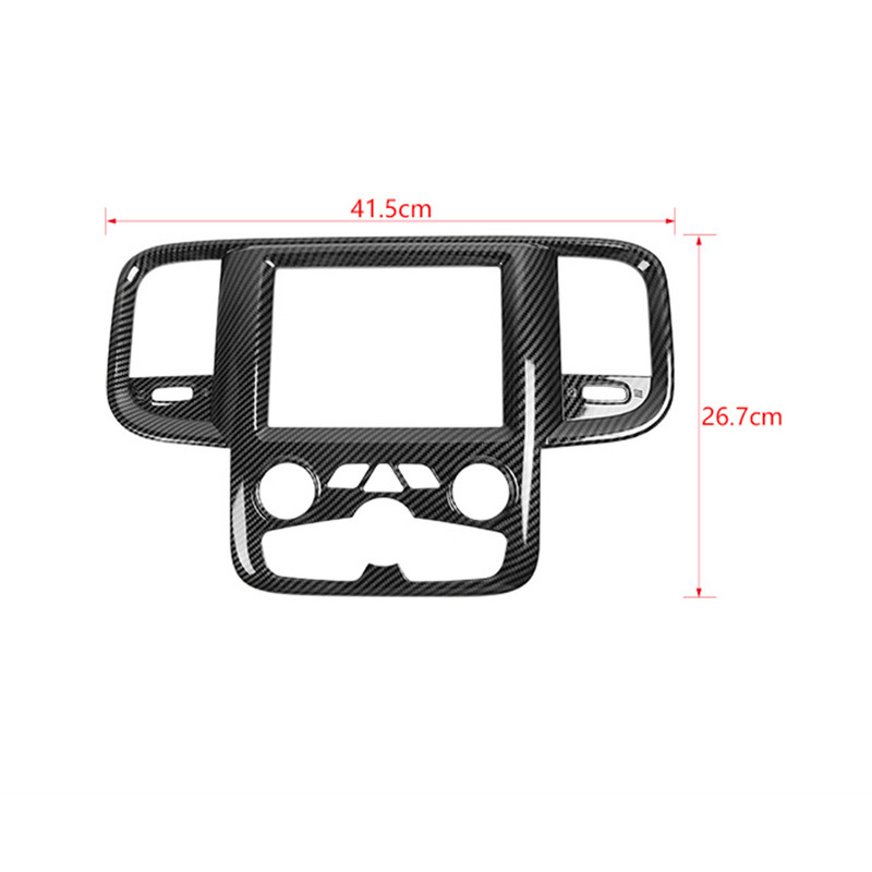 Center Console Display Screen Panel Cover Trim For Dodge RAM 11-17 Carbon Fiber gallery