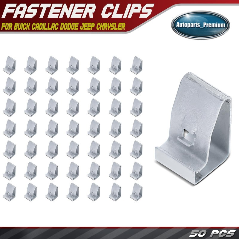 50Pcs #6 Front & Rear Bumper and Grille Fastener Clips for Buick Cadillac Dodge
