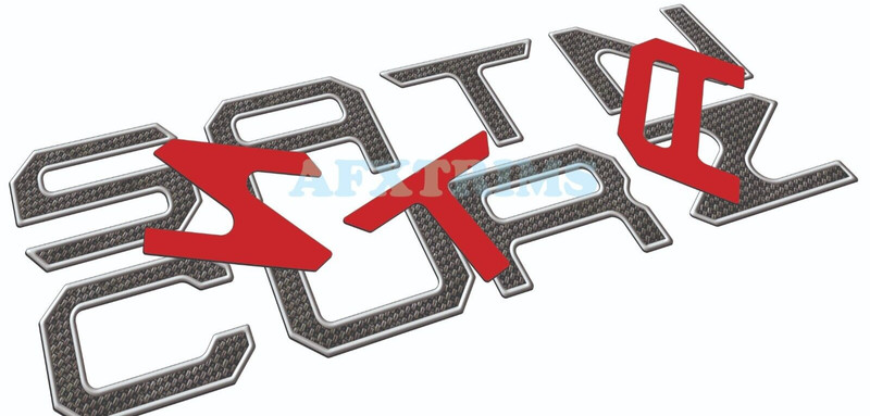 CARBON ALUM OUT 3D RAISED DOMED TAILGATE LETTER FITS HUYNDAI SANTA CRUZ 2022- 24