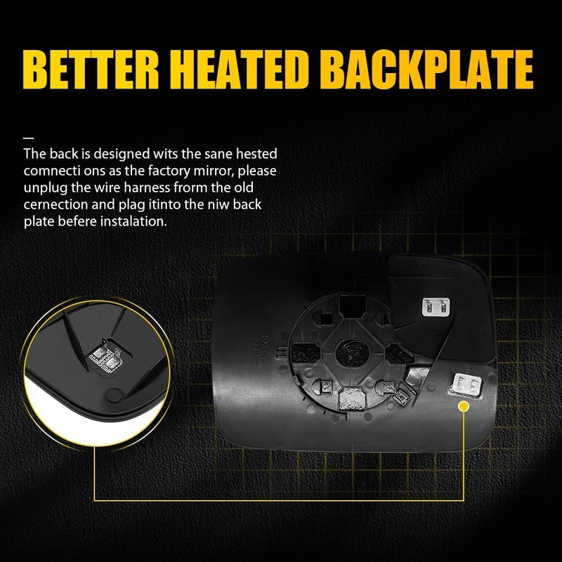 Towing Mirror Heated Glass Side Left Right for DODGE RAM 1500 PICKUP 2005-2008 gallery