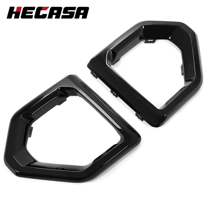 HECASA Pair Fog Light Bezel Cover For GMC Sierra 1500 Denali 2019-2022#84176752